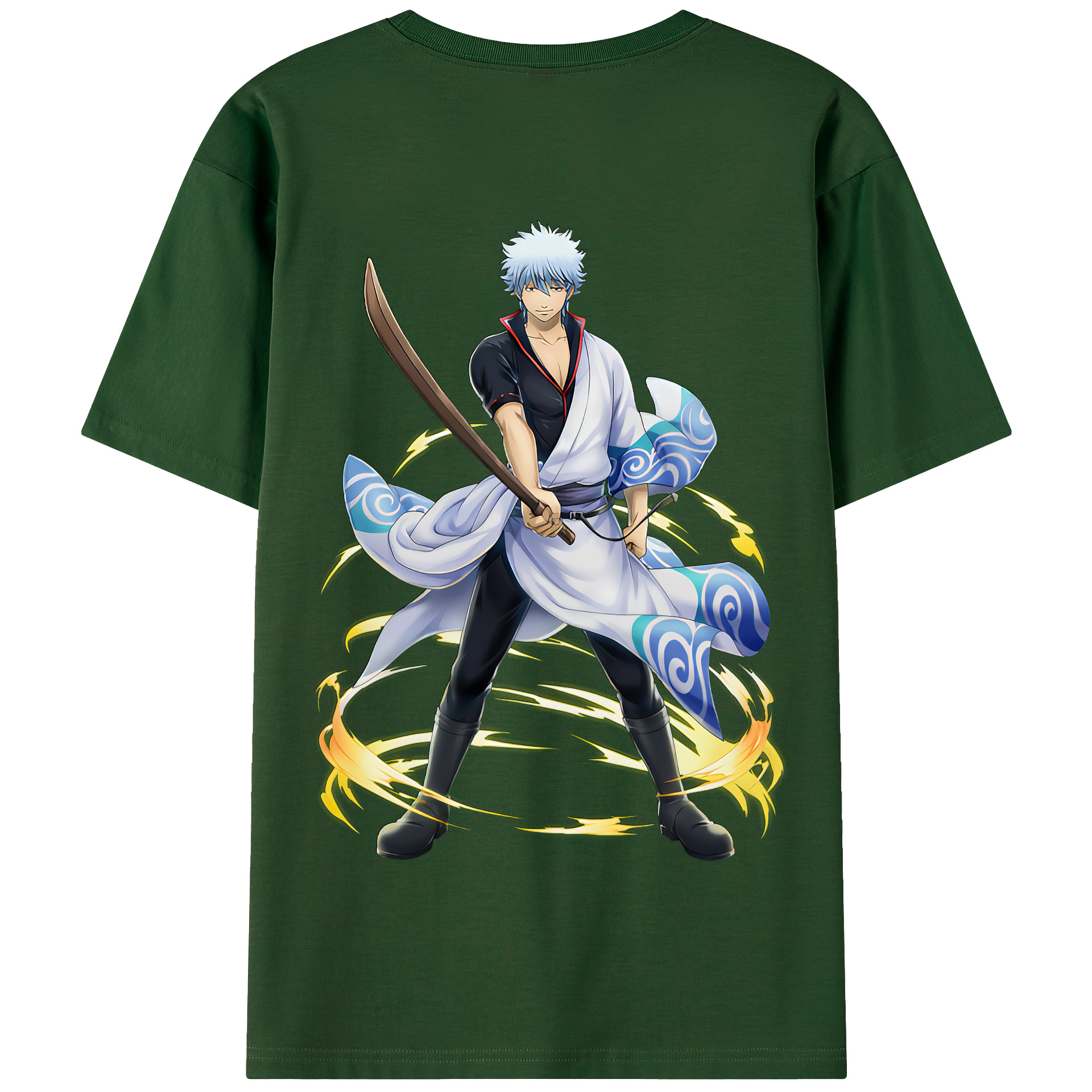 （画像用） ぎんたま 坂田銀時（さかたぎんとき） 神楽 志村新八（しむら しんぱち） GINTAMA Sakata Gintoki Kagura Shimura Shinpachi 綿100％半袖Tシャツ（背面プリント）